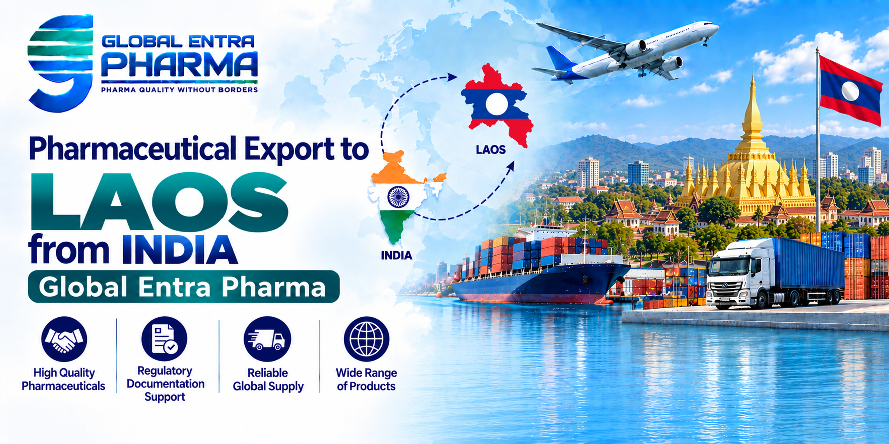 Pharmaceutical Export to Laos from India